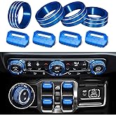 8Pcs Button Knob Cover for Jeep Wrangler JL JLU 2018-2025 2026 & Gladiator JT 2020-2025 2026 Accessories, JL Window Switch Bu