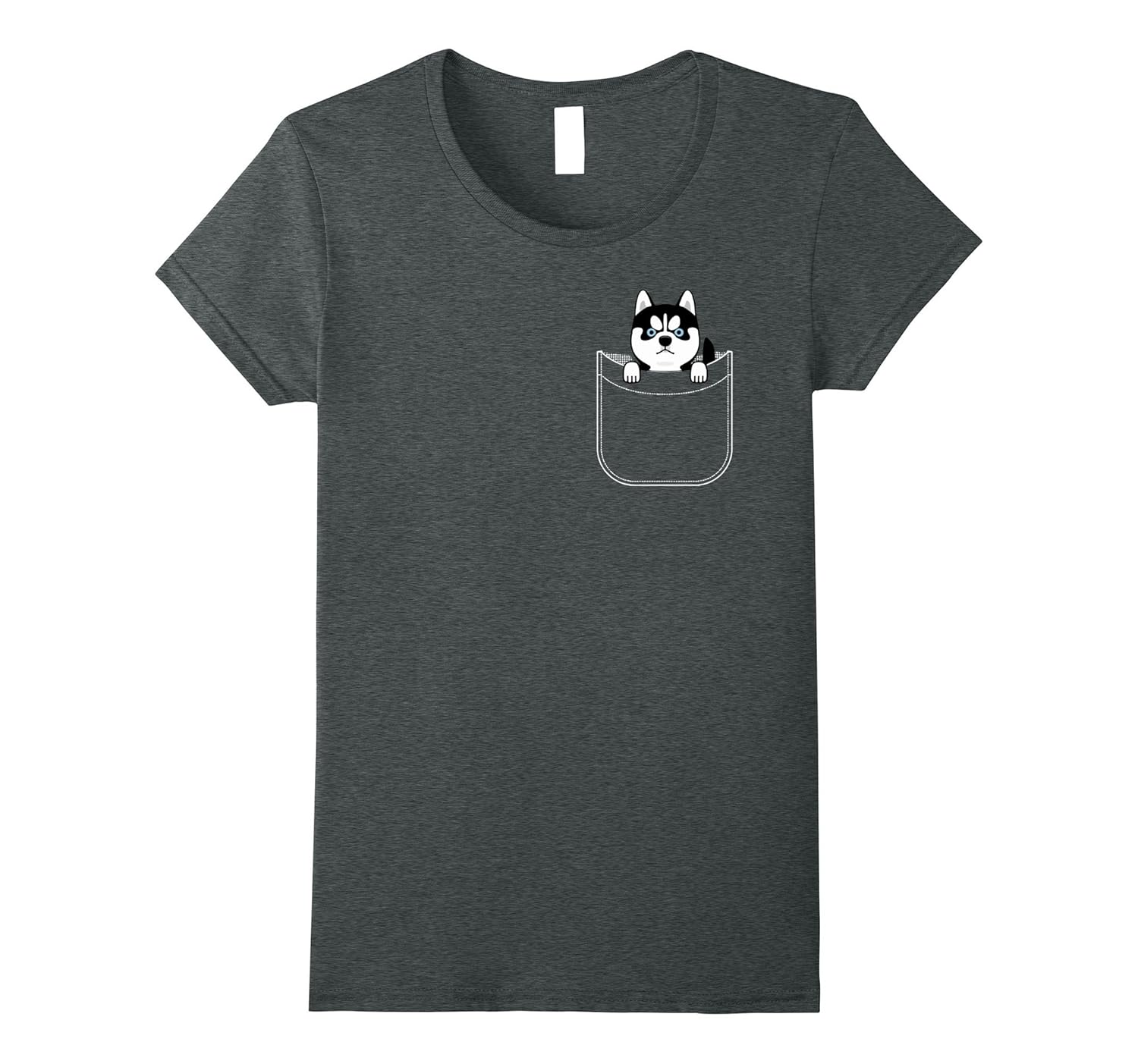 puppy in pocket t shirt