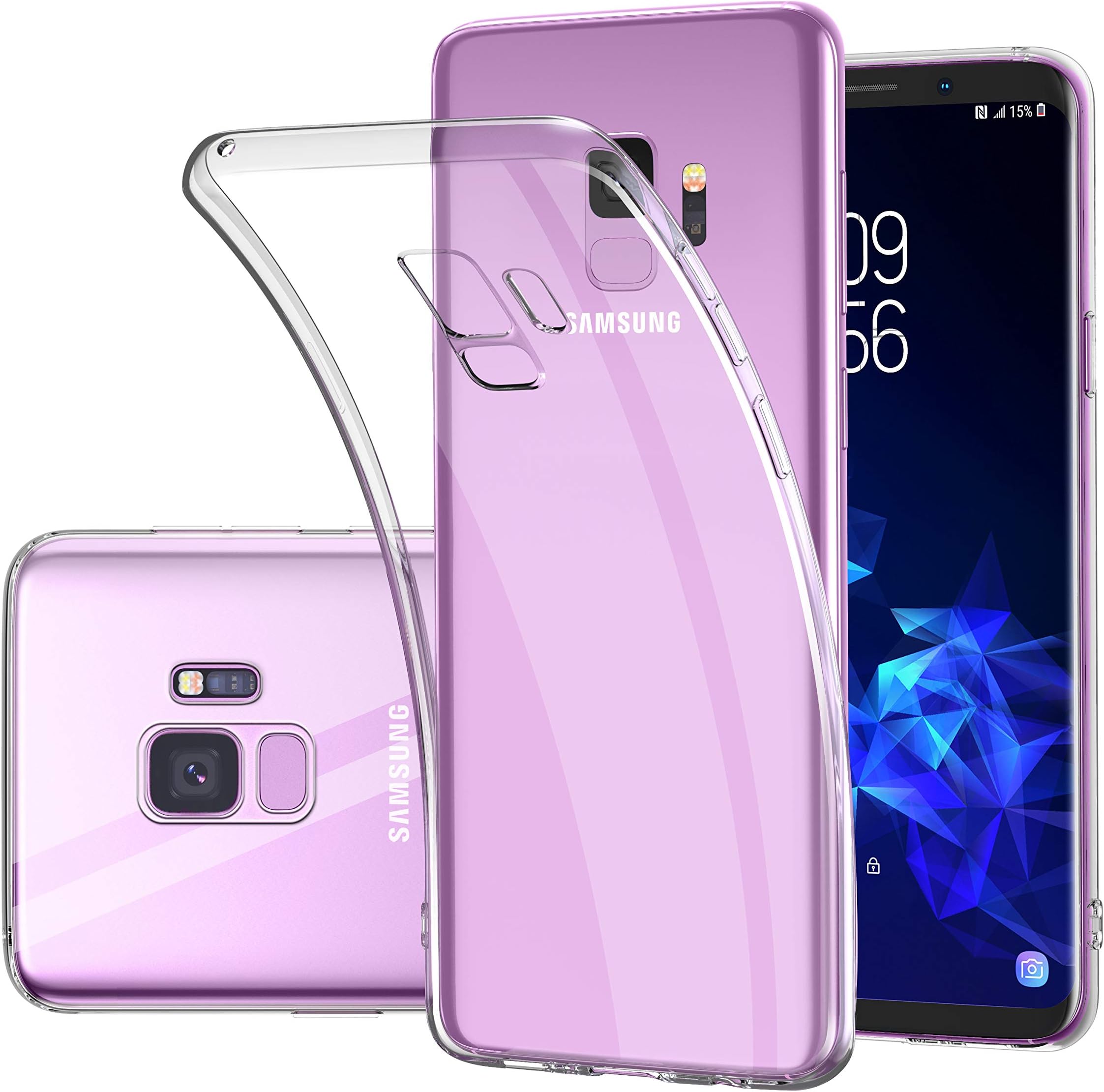 Youmixx Samsung Galaxy S9 Case,[Wireless Charging Support] [Protection by PloyOne] Ultra Slim Soft TPU Crystal Clear Case for Samsung Galaxy S9