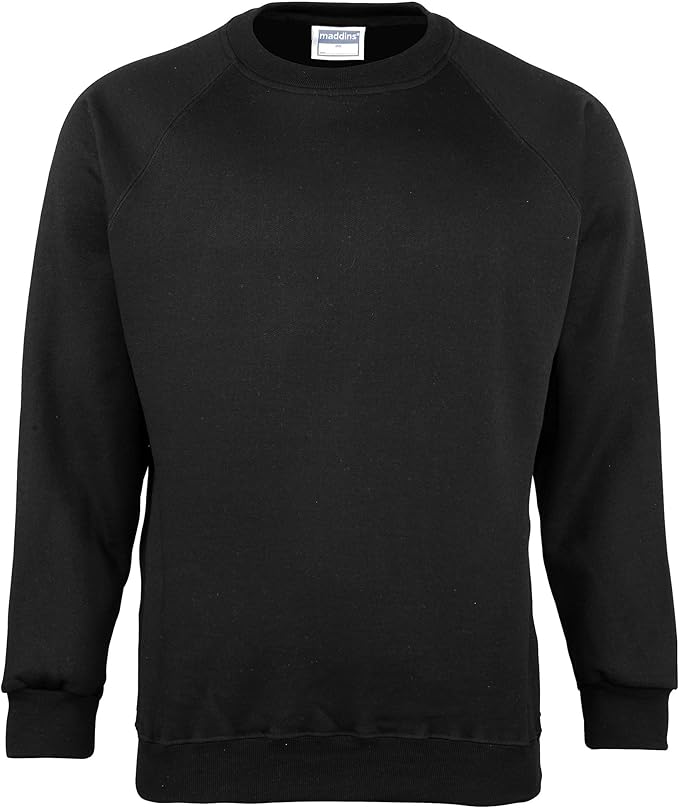 plain black crew neck sweatshirt women's