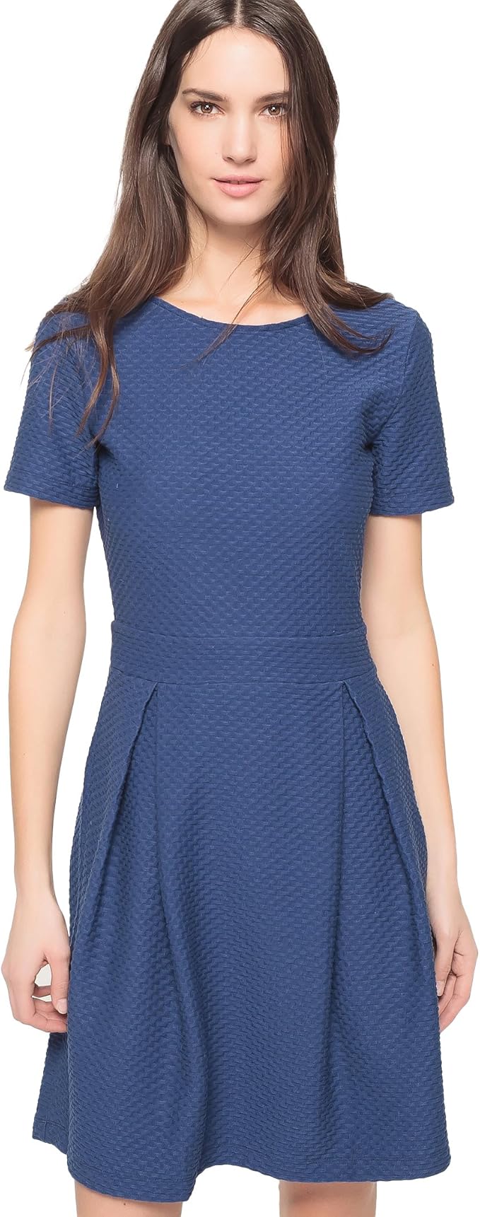 La Redoute Mademoiselle R Frau Kurzarmeliges Kleid Ausgestellte Form Uni Amazon De Bekleidung