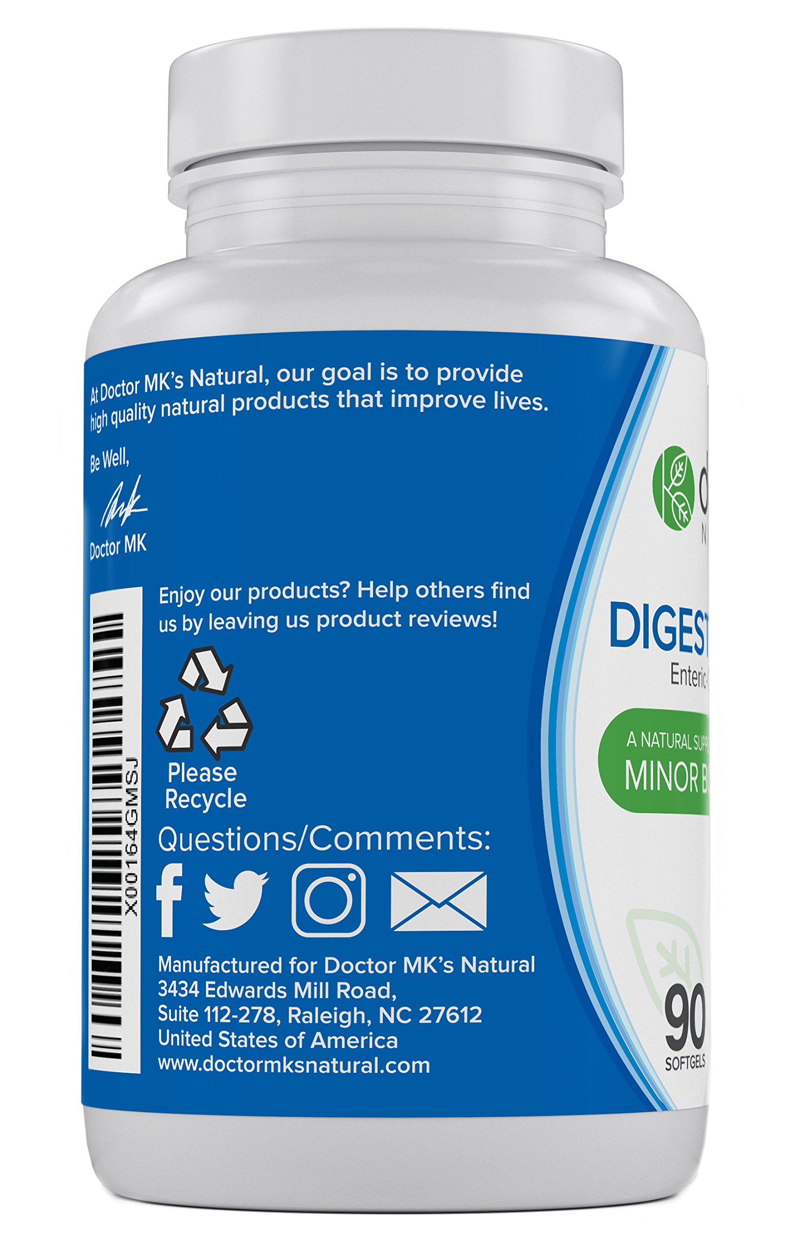 IBS Relief Supplement by Doctor MK's®, Compare to IBgard® Ingredients