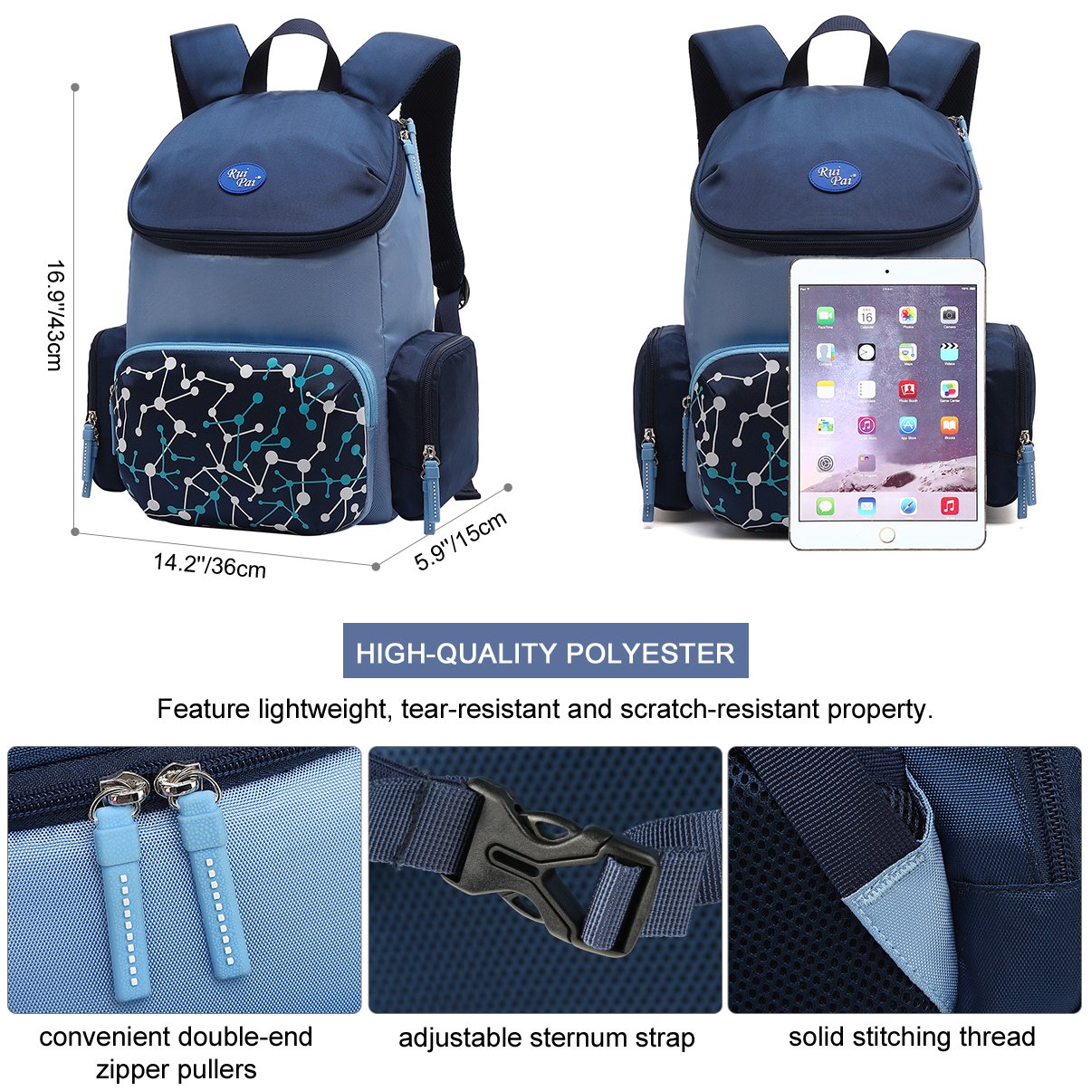 Mochila Escolar Unisex de Vbiger Mochila de Hombros Estudiantil Adorable Bolsa de Escuela de Impresión Novedosa Mochila Ocasional de Exterior para Estudiantes de Primaria