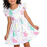nebljgo Toddler Girls Dress Valentine Heart Baseball Print Dresses Long Sleeve 2-8Y