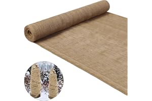 Wukfuiui 40" x13 Feet Burlap Plant Cover Multipurpose Garden Burlap Fabric Roll, Burlap Tree Wrap, Nature Burlap Fabric, Premium Outdoor Plant Jute Fabric, Burlap Rolls for Plant Gardening