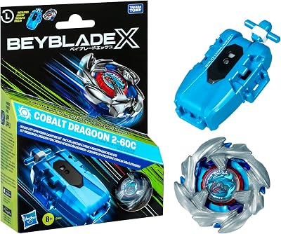 Beyblade X Cobalt Dragoon 2-60C Deluxe Left-Spin Launcher Set