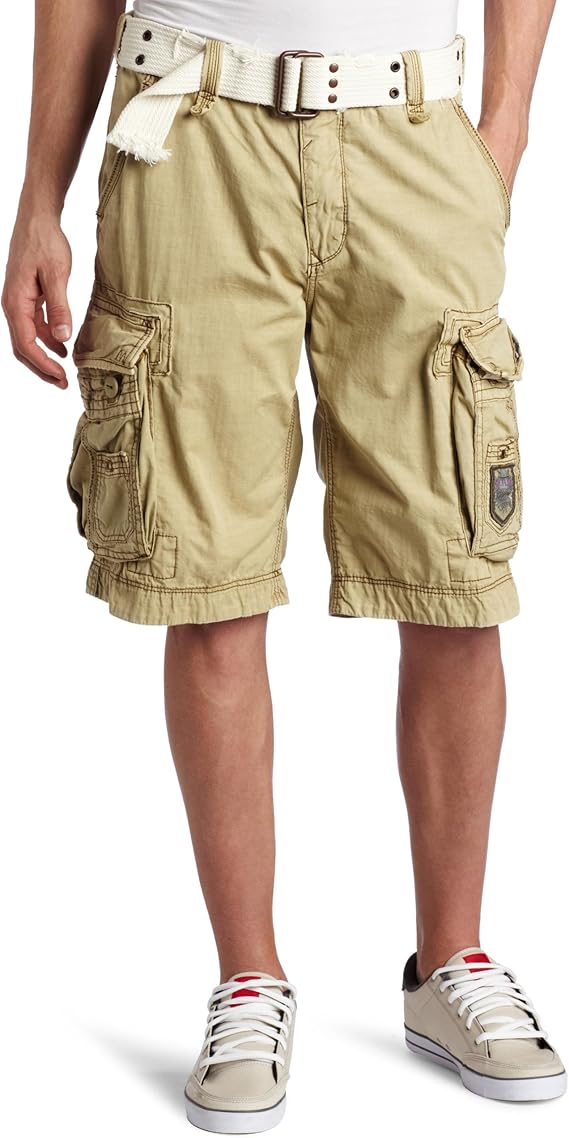 Jet Lag Men's Cargo Short, Light Gold, 29