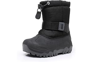 Ahannie Kids Boys Girls Winter Snow Boots Waterproof Anti-Slip Warm Outdoor Shoes (Toddler/Little Kid)