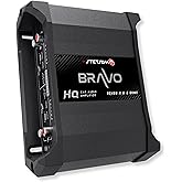 Stetsom Bravo HQ 400.4 - Multichannel Car Audio Digital Amp, 2 Ohms Stable - 400 Watts RMS 4 Independent Channels, Variable Crossover, Full Range, Car Stereo ds Bridge Speakers 400x4 RCA & High Input