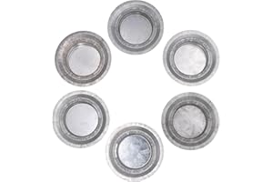 Tea Light Candle Holder Metal Lid Inserts by Mason Jar Lifestyle (6 Pack, Regular Mouth)