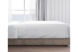 BIOWEAVES 100% Organic Cotton 1 Flat Sheet Only, 300 Thread Count Soft Sateen Weave GOTS Certified Top Sheet - White, Califor