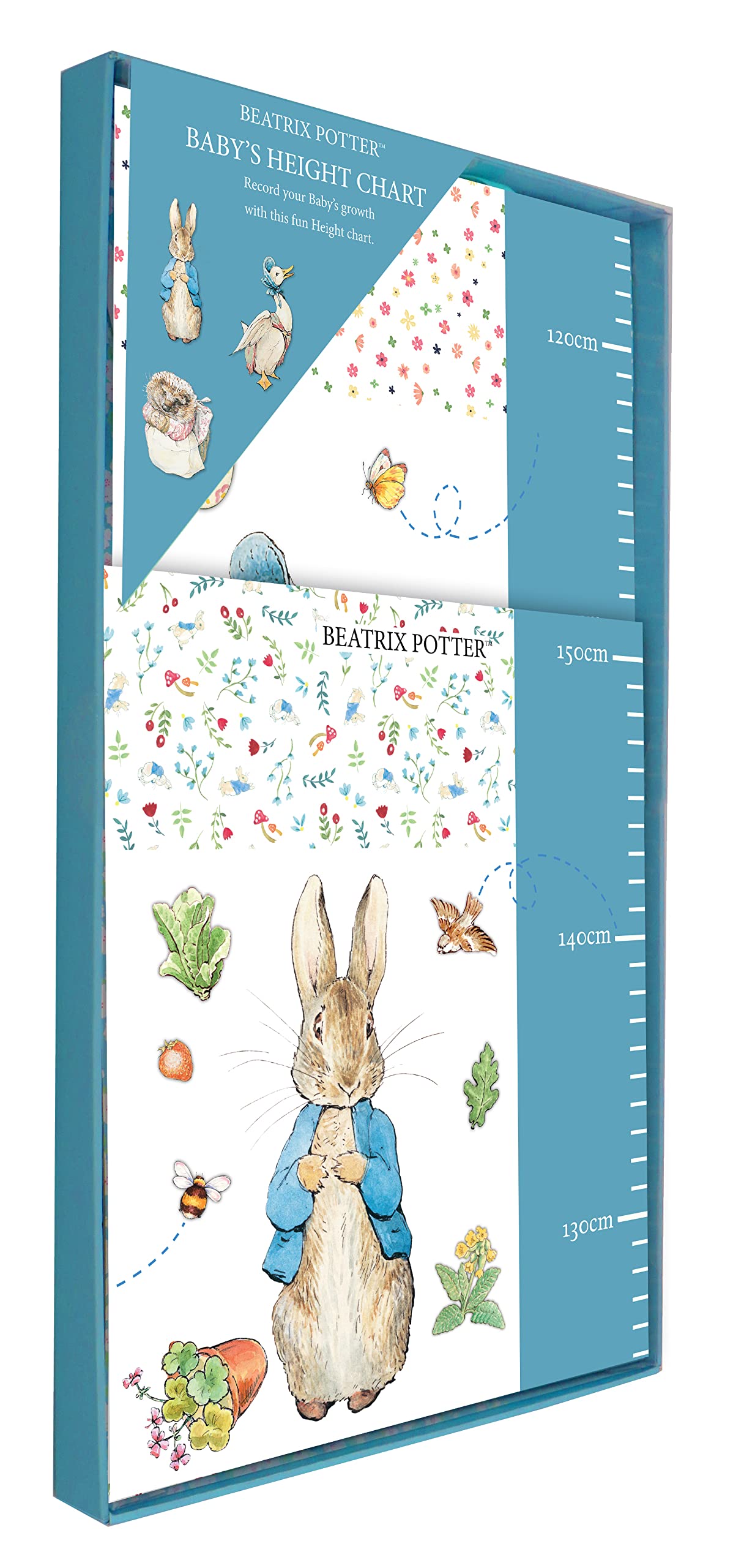 Beatrix Potter Height Chart | Children’s Growth Tracker up to 150cm | Nursery Wall Hanging | Peter Rabbit Baby & Kids Gift