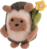 Trimits Hedgehog Needle Felting Craft Kit 8x7.5cm with Wool & Needle view 1