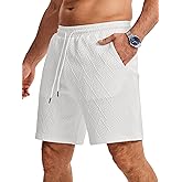 JMIERR Mens Sweat Shorts Casual Stretch Elastic Waist Sweat 7 inch Inseam Lounge Summer Running Shorts with Pockets