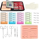Spectabilis Suture Practice Kit for Medical Students, Large Silicone Pad 14 Pre-Cut Wounds, Supplies for Vet/Nursing Students