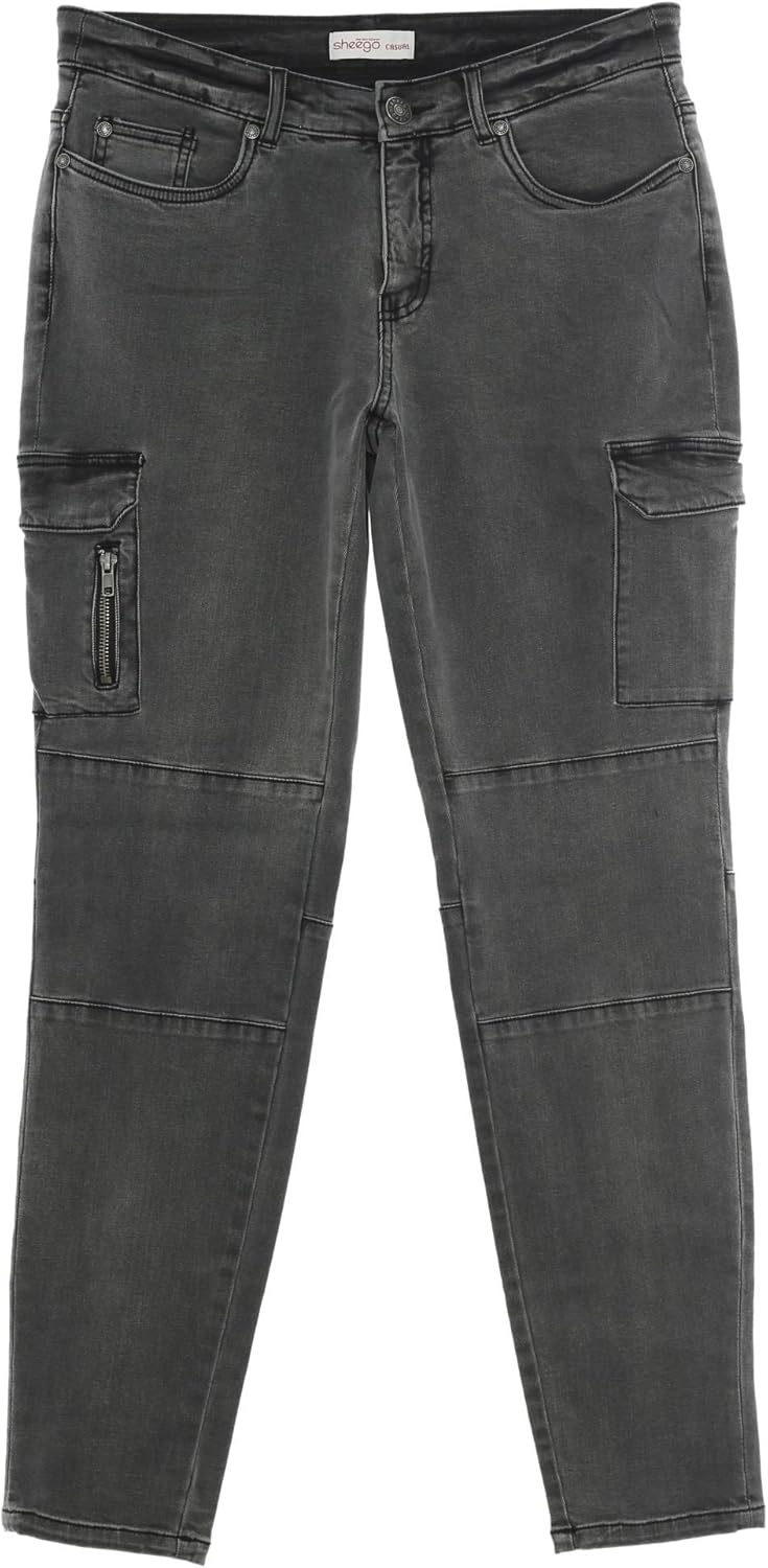 Sheego Jeans Cargojeans Cargo Hose Die Schmale Damen Stretch Plusgröße