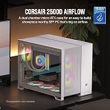Corsair 2500D Airflow Small-Tower mATX Case Tempered Glass White view 2