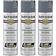 Rust-Oleum 7587838-3PK Professional High Performance Enamel Spray Paint, 15 Oz, Gloss Dark Machine Gray, 3 Pack