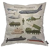 EKOBLA Military Technics Throw Pillow Cover