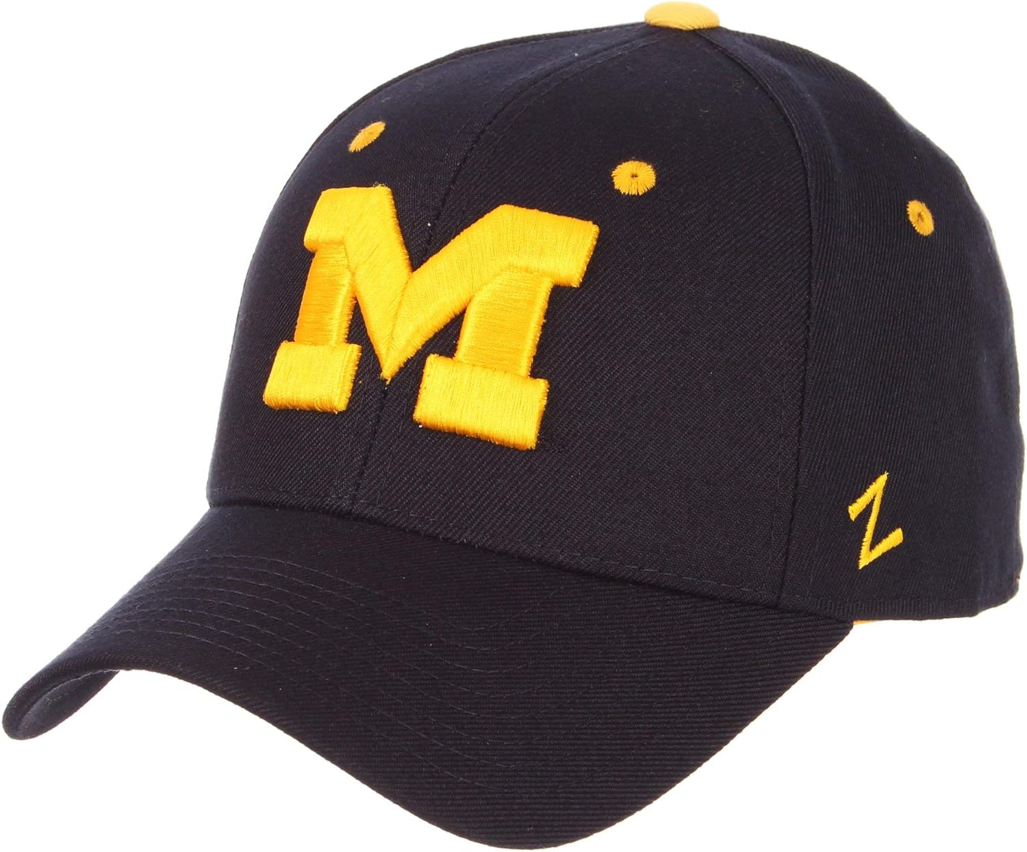 CampusHats University of Michigan Wolverine Mich Navy Blue DH 'M' Top