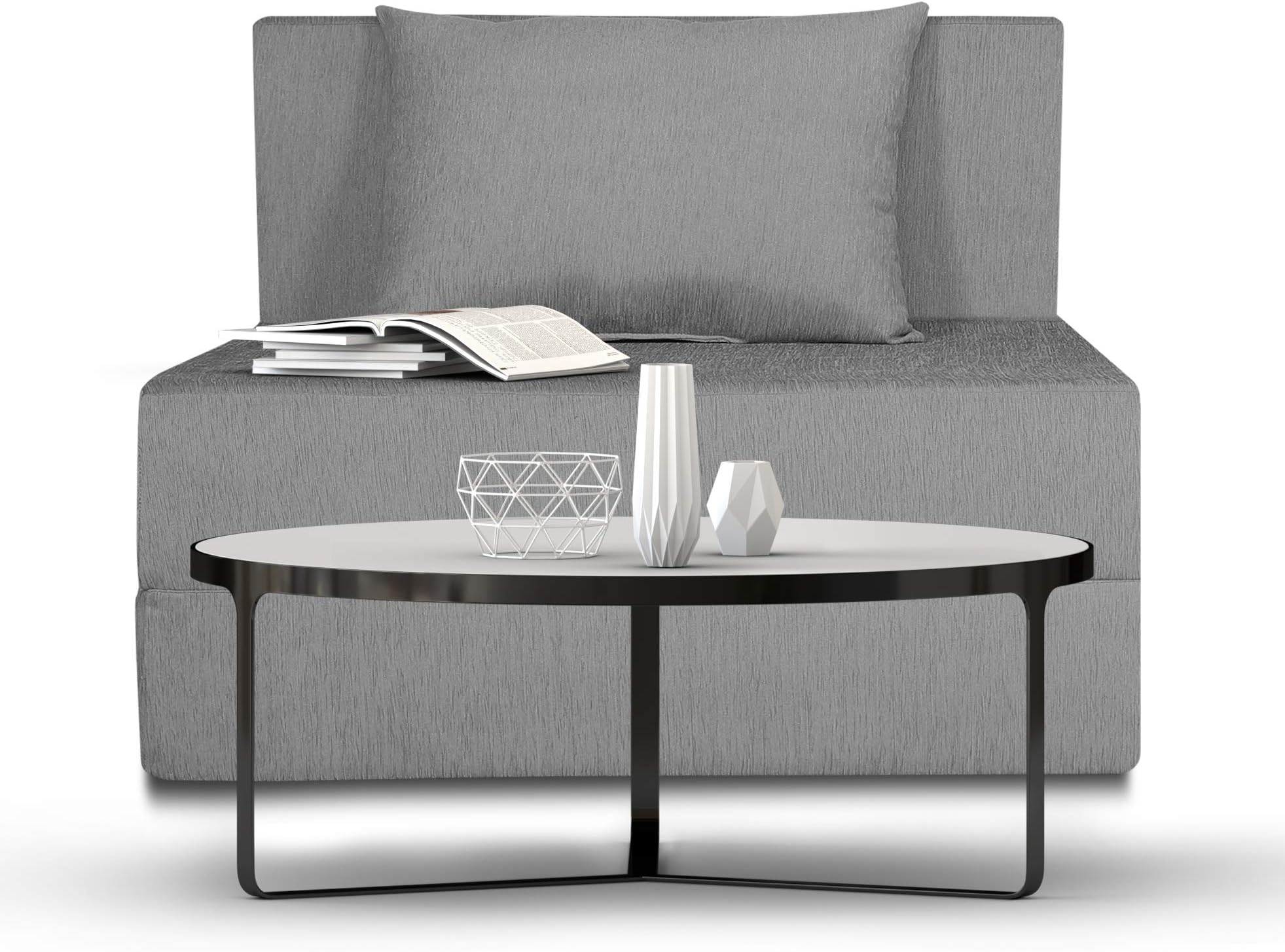 Adorn India Easy 2 Seater Sofa Cum Bed Alyn 3'x 6' (Grey)