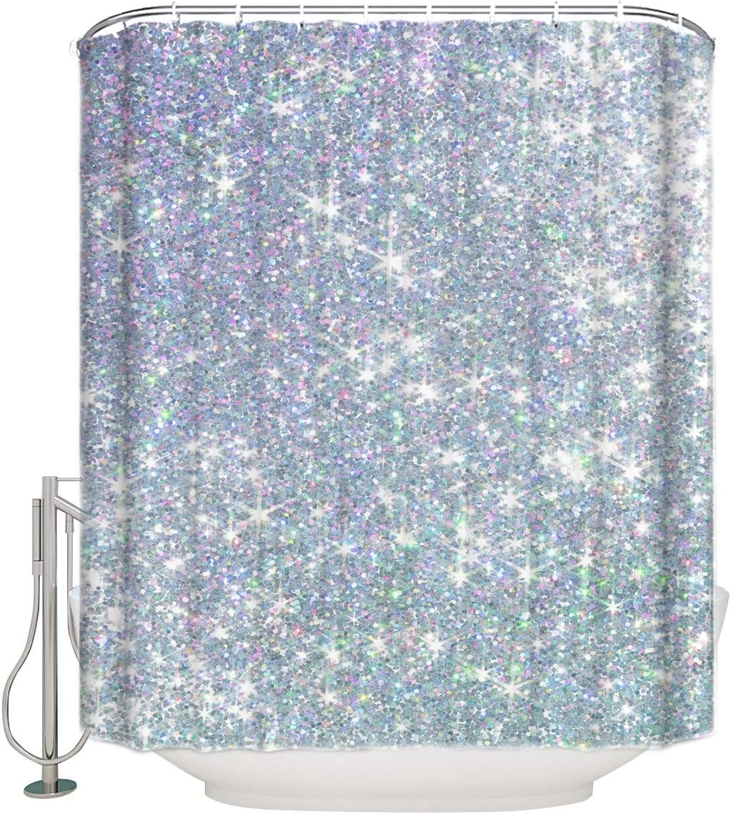 Nobranded Cortina de baño con Estrellas Brillantes con Lentejuelas