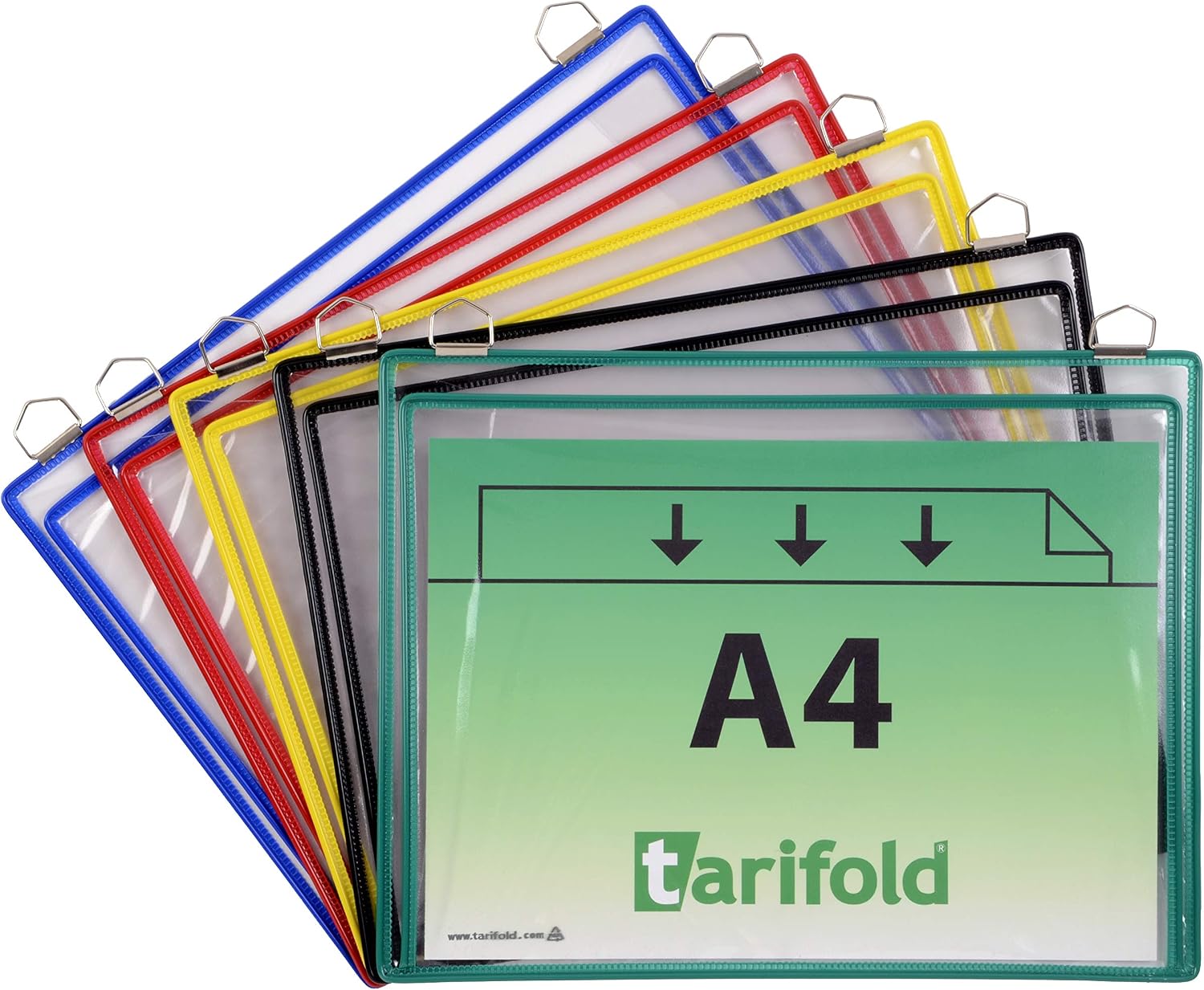 Tarifold A4 Hanging Wallet Folder - Assorted Colours (Pack of 5), Taschenablage mit Griff