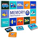 Wildkin Memory Matching Game – 18 Educational Pairs for Toddlers & Preschool - Transportation