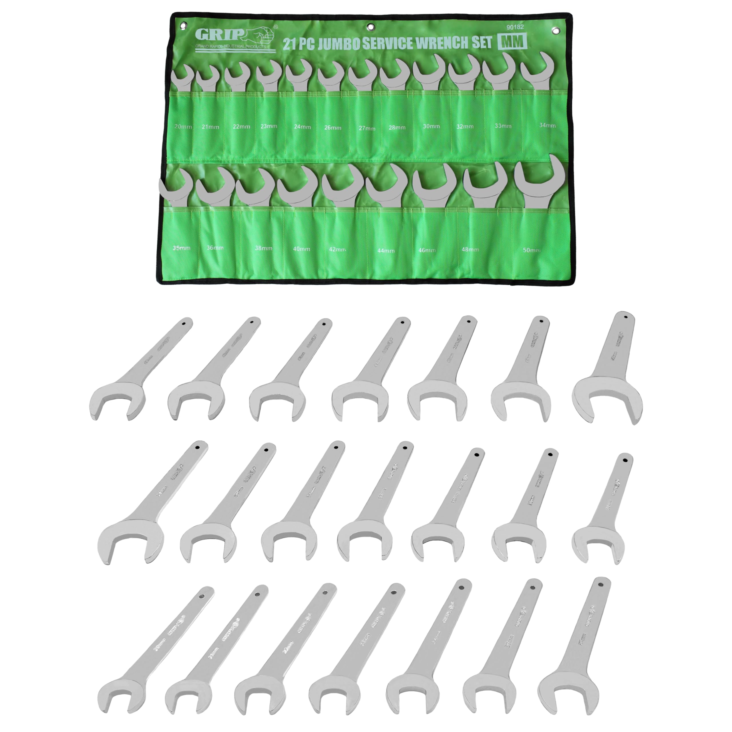 Grip 21 pc Jumbo Service Wrench Set SAE