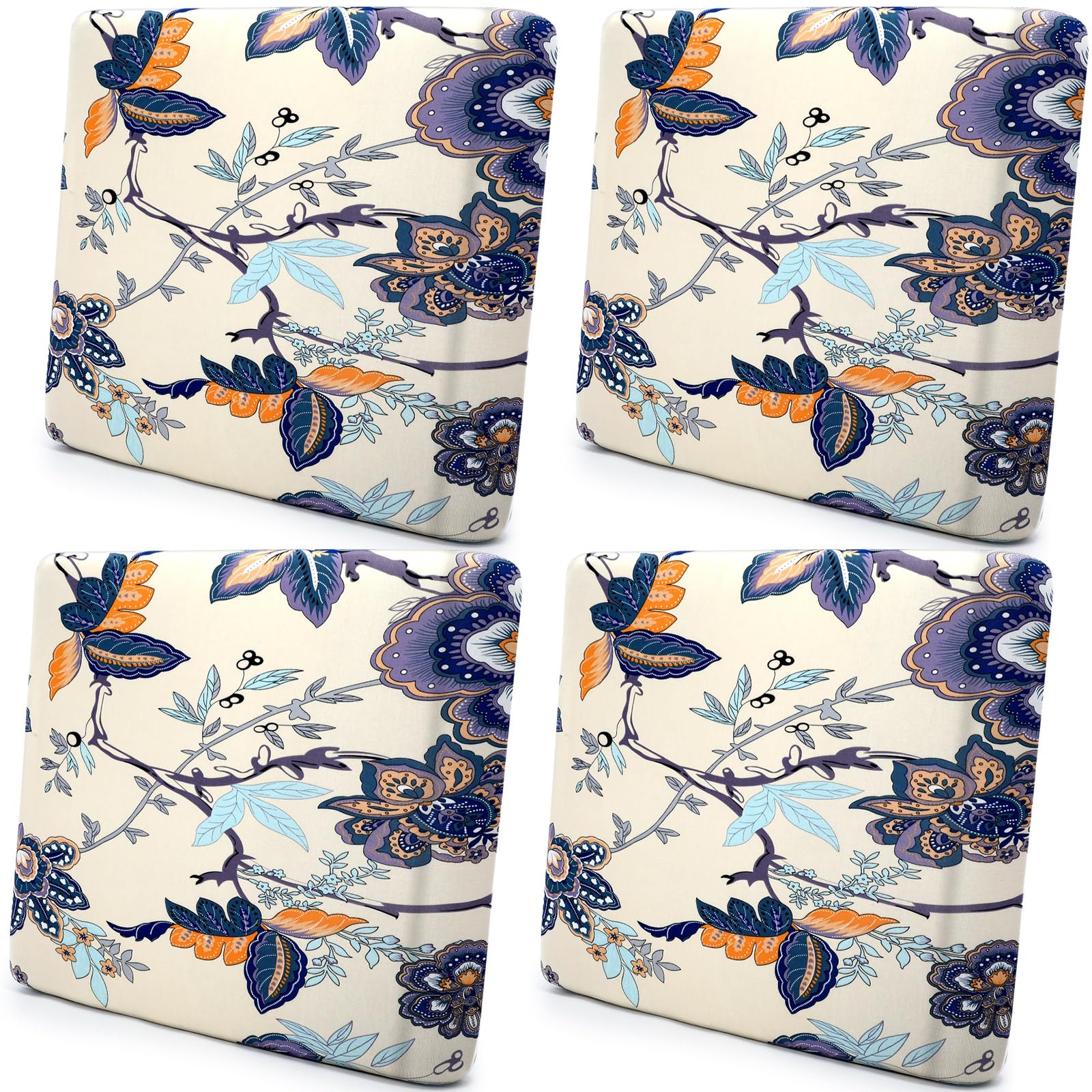 Photo 1 of SmoothNovelty 4 Pcs Printed Couch Cushion Covers Stretch Furniture Sofa Washable Floral Replacement Seat Covers for Indoor and Outdoor