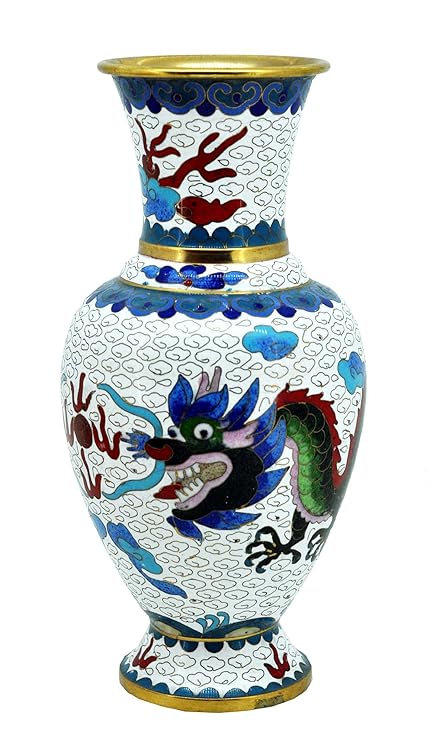 Dragon Enamel Cloisonne Decorative Urn Cloisonne Vase Amazon Co