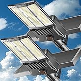 10000W Solar Street Light Outdoor, Commercial Grade Outdoor Solar Lights Dusk to Dawn, Large Panel Pro Outside Light with Motion Sensor and Remote, Solar Parking Lot Lights for Yard, Country 2 Pack