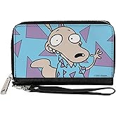 Buckle-Down Women's PU Zip Around Wallet Rectangle-Rocko's Modern Life, 7.5"x4.5"
