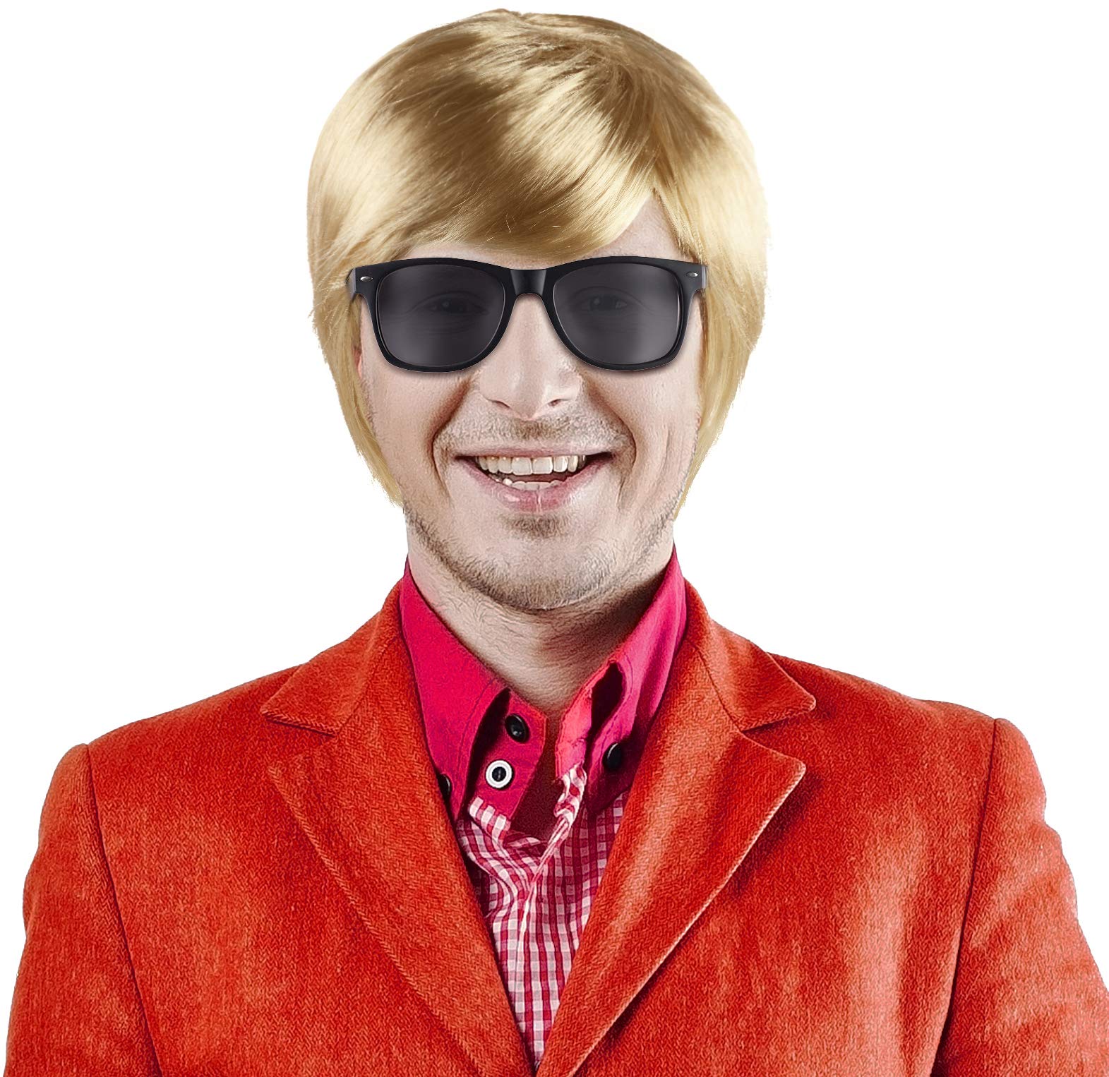 Balinco Set of Schlager Star Heino Wig blond + Sunglasses black