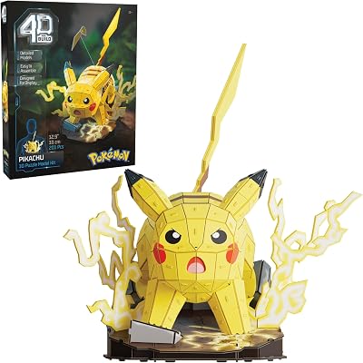 , Pokémon Pikachu, Kit di Modellismo 3D, Puzzle per Adulti, 12+