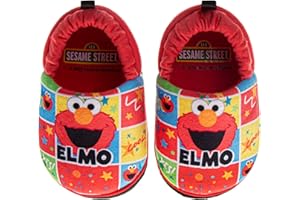 Sesame Street Slippers for Girls and Boys Elmo Cookie Monster Big Bird Abby Slipper Boots Warm Fluffy House Shoes Sizes: 3-4 Infant 5-10 Toddler
