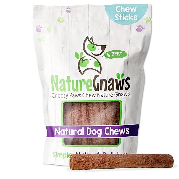 NATURE GNAWS BEEF CHEW STICKS FOR DOGS 1LB...