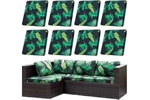 8 Pcs Outdoor Couch Covers, Patio Sofa Cushion Covers-Stretch Print Slipcovers,Washable Chair Seat Cushions Slipcovers for In