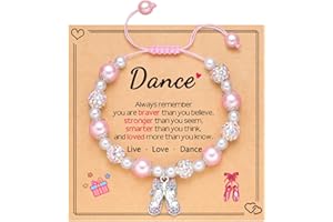 ORISPRE Rhinestone Dance Bracelet- Girls Dance Recital Graduation Birthday Christmas Gifts for Granddaughter Daughter Niece Friend Dancer