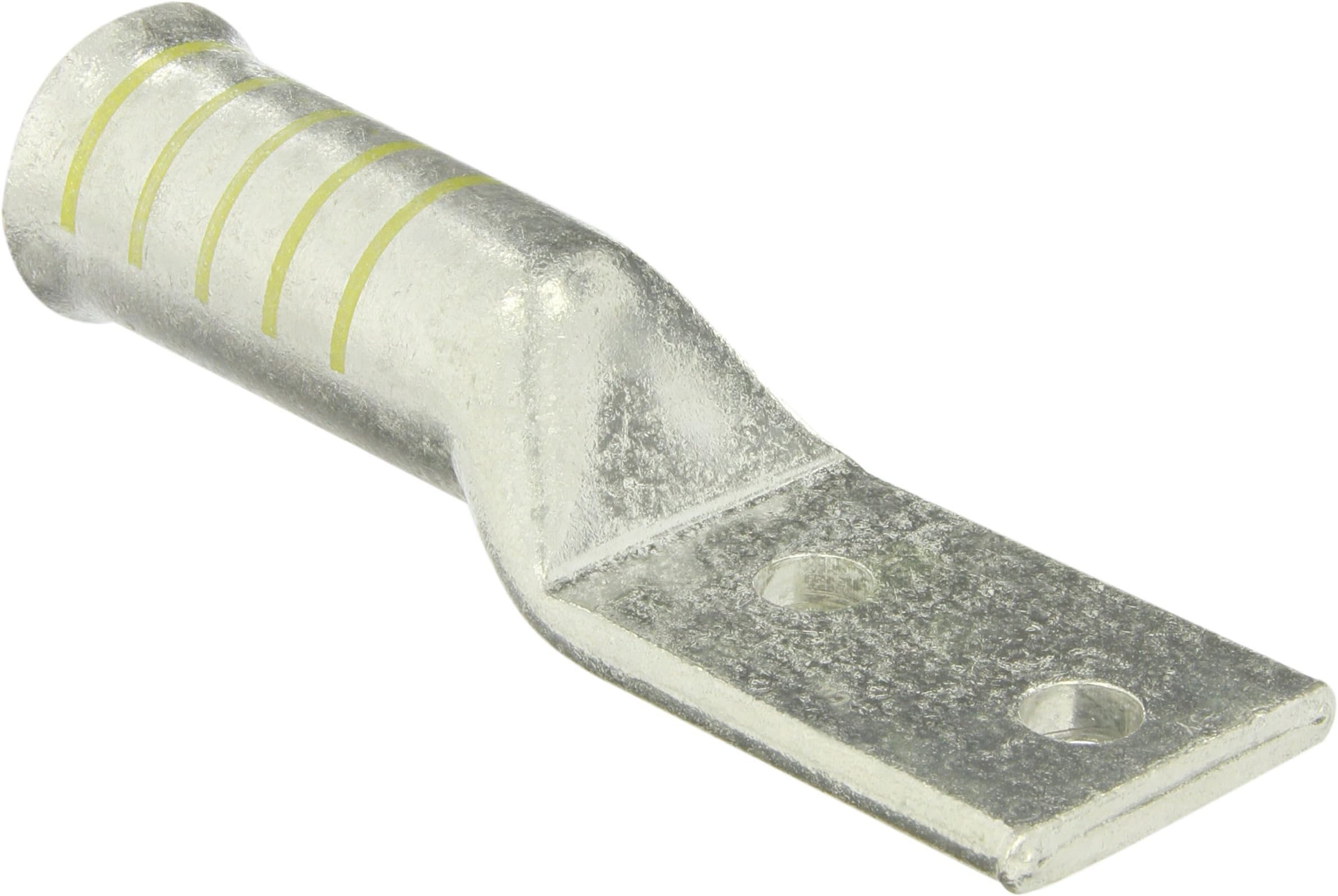 Burndy YA442N-FXB Two Hole Hylug Flex Conductor Long Barrel Belled End, 1925/24, 777.7 kcmil Conductor, 7.44" Length, 1/2" Stud Hole Size, 2.19" Tongue Width