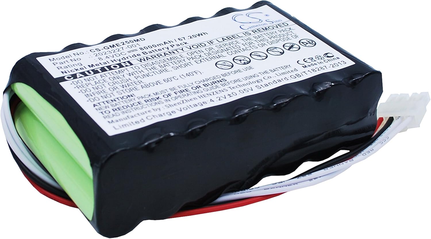 Cameron Sino 8000mAh / 67.20Wh Replacement Battery for GE Dash 2500