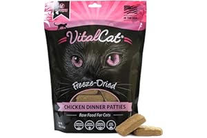 Vital Essentials Freeze Dried Cat Food, Chicken Dinner Patties 8 oz
