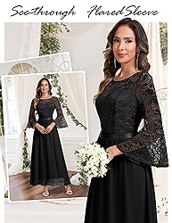 Wedtrend Women's Evening Dress 3/4 Sleeve Long