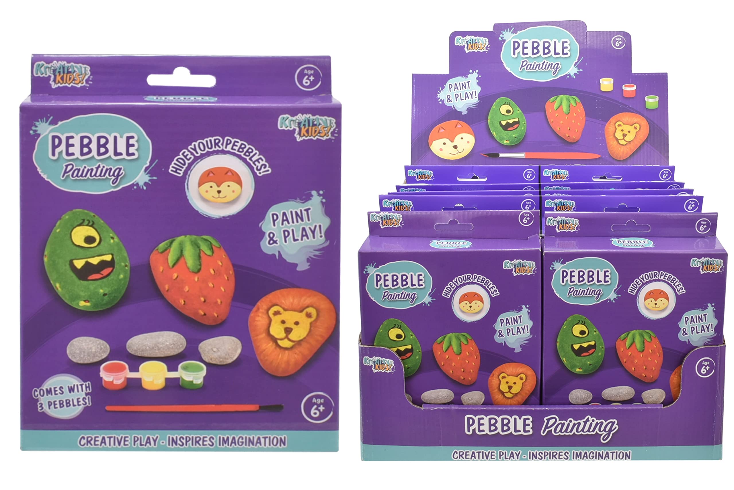 Kreative Kids Pebble Painting and Decoarting Set - Arts & Crafts Kit for Kids