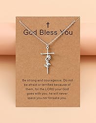 Lcherry Ruby Name Cross Necklace Personalized