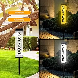 Tomskiko Solar House Numbers for Outside, Lighted
