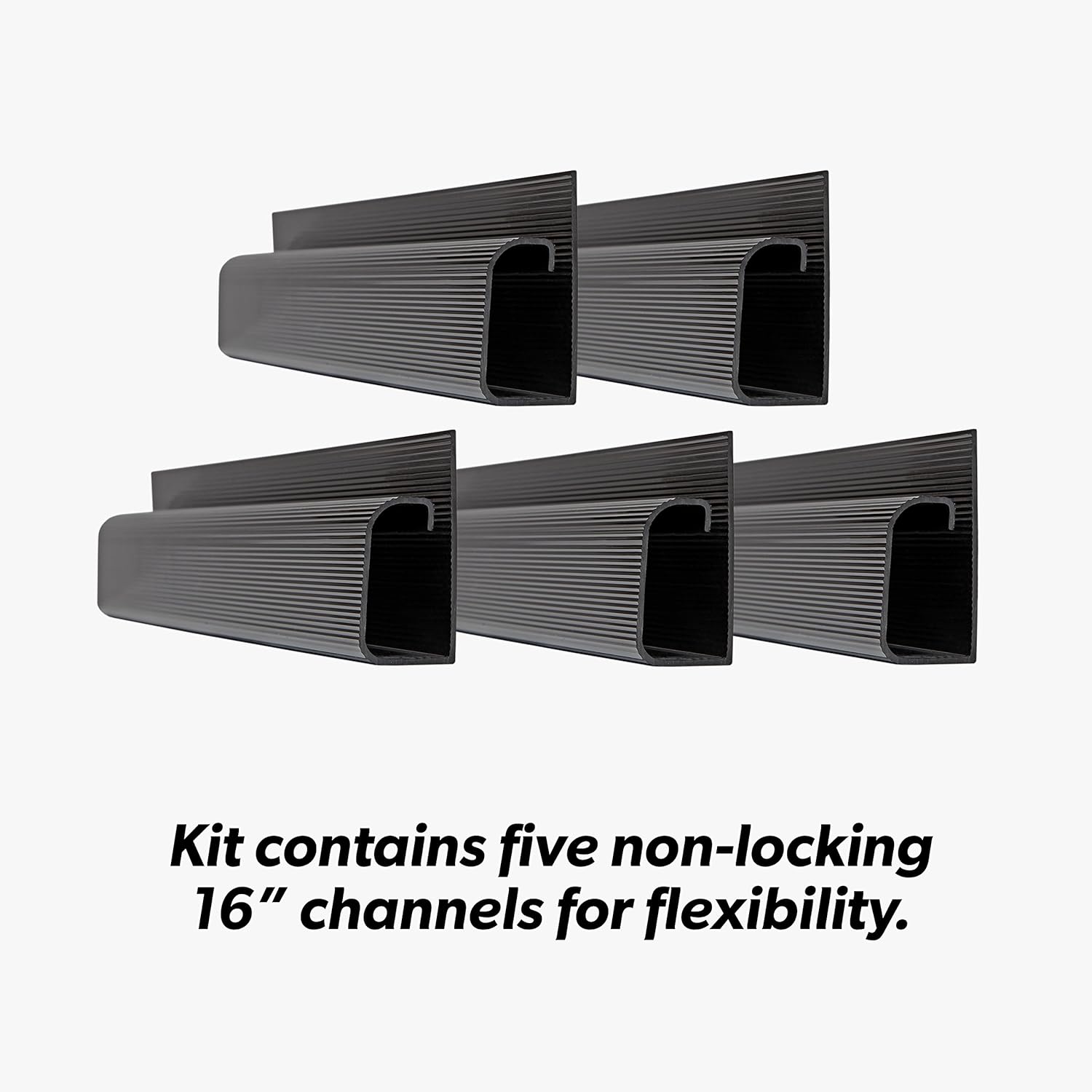 J Channel Desk Cable Organizer by SimpleCord – 5 Black Raceway Channels - Cord Cover Management Kit for Desks, Offices, and Kitchens: Electronics