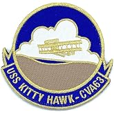 CVA-63 USS Kitty Hawk, 4 inches, Plastic Backing/Sew On Patch