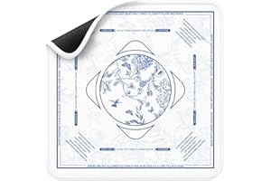 MOLOVSINY Mahjong Mat for Table, Durable Mahjong Table Cover with Unique Design, Premium Mahjong Accessories, Perfect Mahjong Gifts for Women, Game Mat for Mahjong and Board Game Enthusiasts (Blue Mirage)