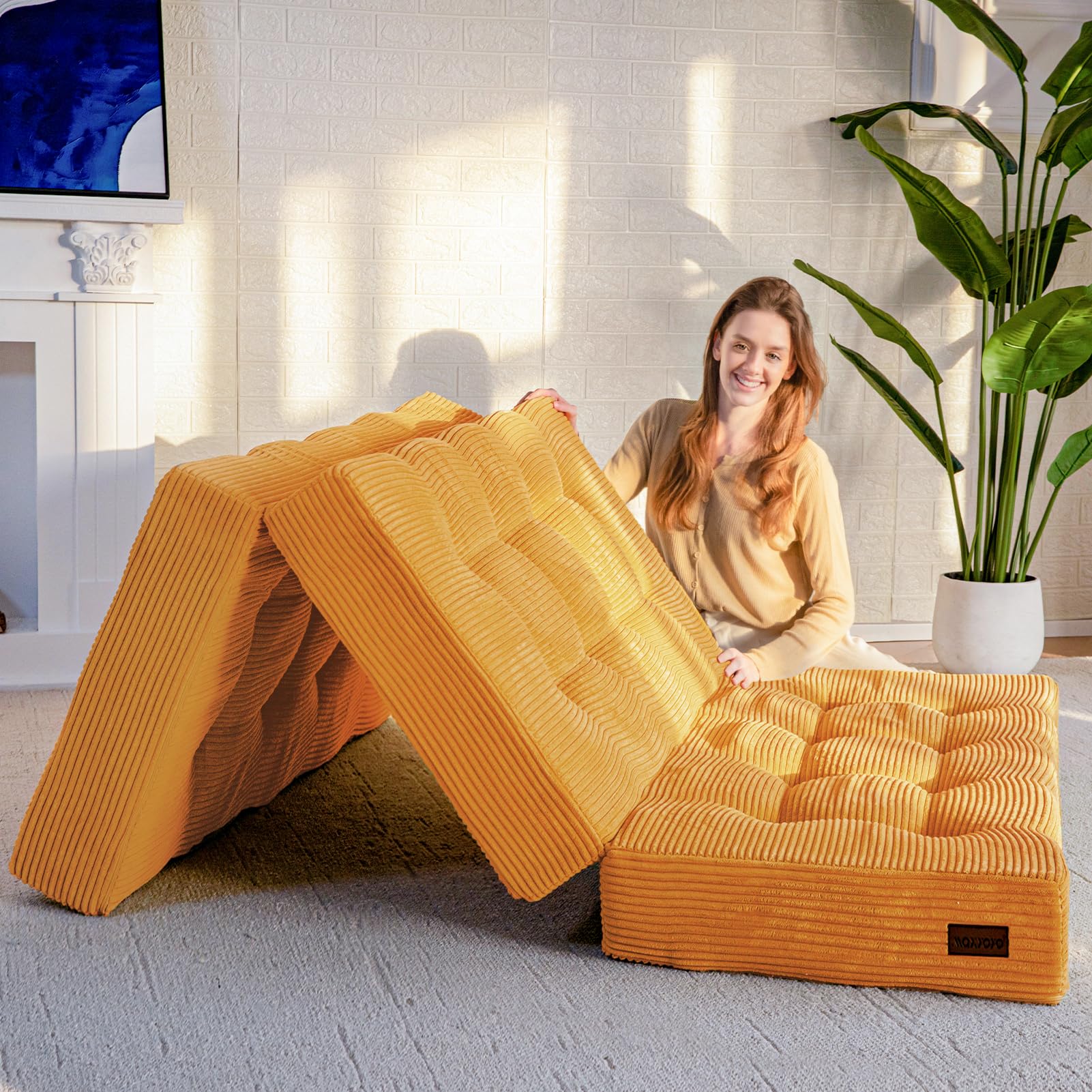MAXYOYO Tri-Fold Mattress, 6 Inch Tufted Folding